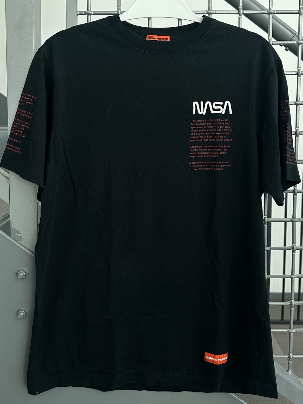 Heron Preston NASA Black Oversized Graphic T-Shirt